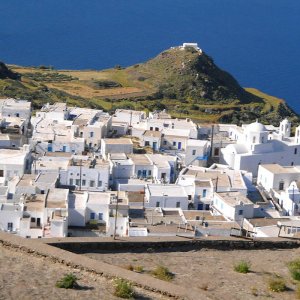 Panoramic view of Milos
