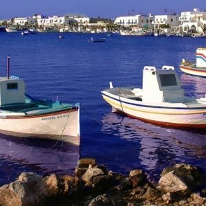 Antiparos boats landscape