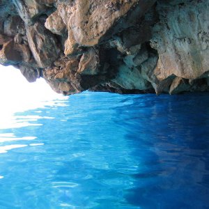 Cave along the coastline