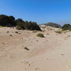 view of dunes simos beach, Elafonissos