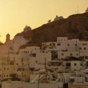 Chora Ios al tramonto