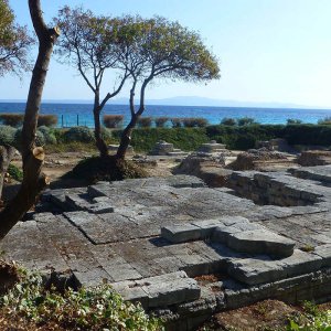 View of Temple of Zeus Kassandra