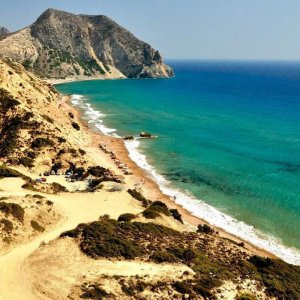 View of Cavo Paradiso beach