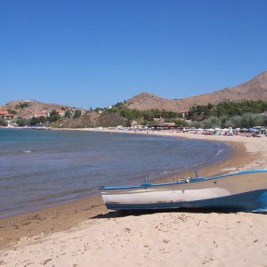 vista spiaggia riha nera, lemnos