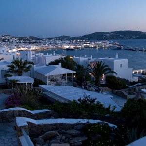 Chora by night Mykonos