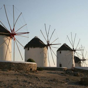 Windmill at sunset Mykonos