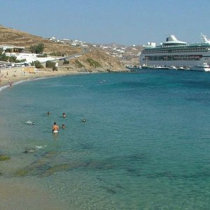 View of Agios Stefanos beach