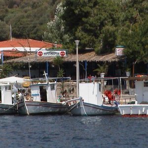 Barche di pescatori a Sithonia
