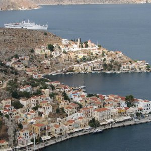 Panoramica dall'alto Symi